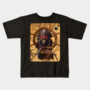 Jolly Roger Skeleton Pirate and Treasure Kids T-Shirt